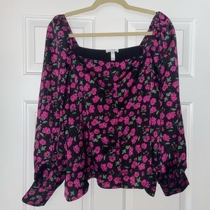PLUS SIZE SILKY CROP TOP BLOUSE